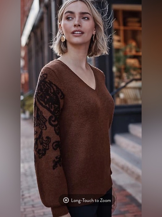 J. Jill Sweaters - JJILL Paisley-Sleeve Sweater